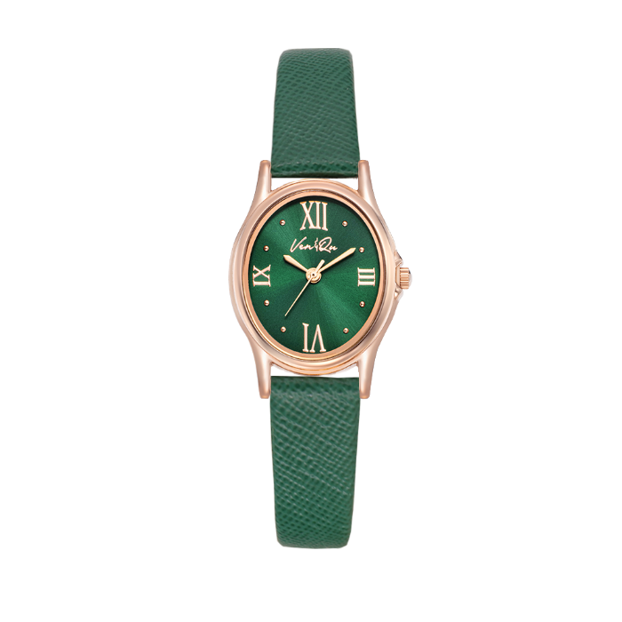 벤앤쿠 Gem-Rosegold/Emerald (Green Saffiano leather)